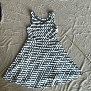 Pixley gray and white dress